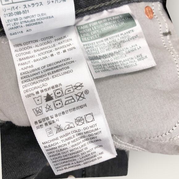 Levi's Wedgie Studded Shorts | Size 24 XXS | Black | Distressed Rhinestone Y2K - Picture 6 of 10